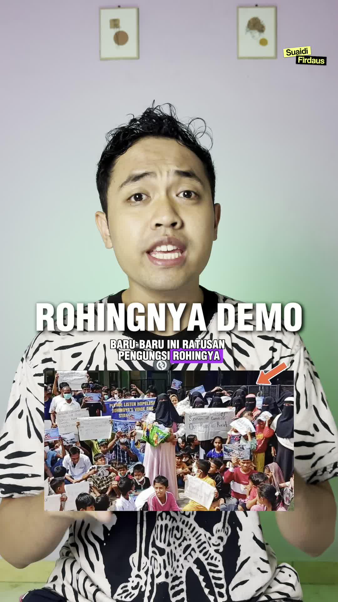 Pengungsi Rohingya melakukan aksi demo di Pekanbaru karena menuntut kenaikan biaya hidup bantuan tunai  #News  #berita  #rohingya #edukasi 