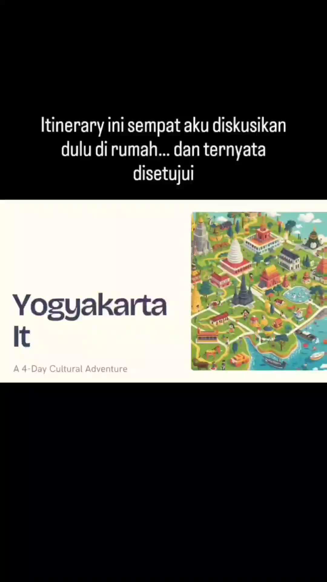 Liburan keluarga nggak harus padat.
Yang penting dapet cerita & rasa Jogja.

Mau itinerary family trip ke Jogja
yang disesuaikan sama keluar
