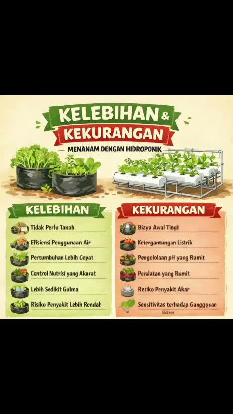 
 
💧 Hidroponik: Tanam Tanpa Tanah tapi Ada Kelebihan & Kekurangannya Loh! 📈
 
 #hidroponik  #kekurangandankelebihanhidroponik  #kebunshaka 