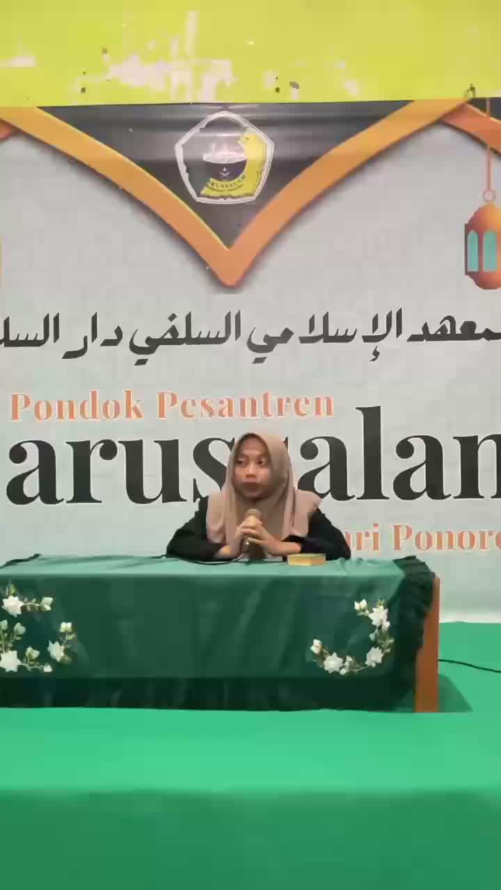 geser ke Ujian muhafadzoh Al Jurumiyah, saudari Auda dari lampung, semoga bermanfaat dunia dan di akhirat, aminn