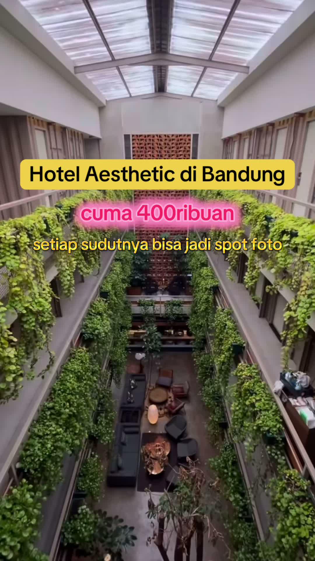salah 1 hotel di Bandung yg harganya cuma 400ribuan tapi bagus  #reviewtempatliburan 