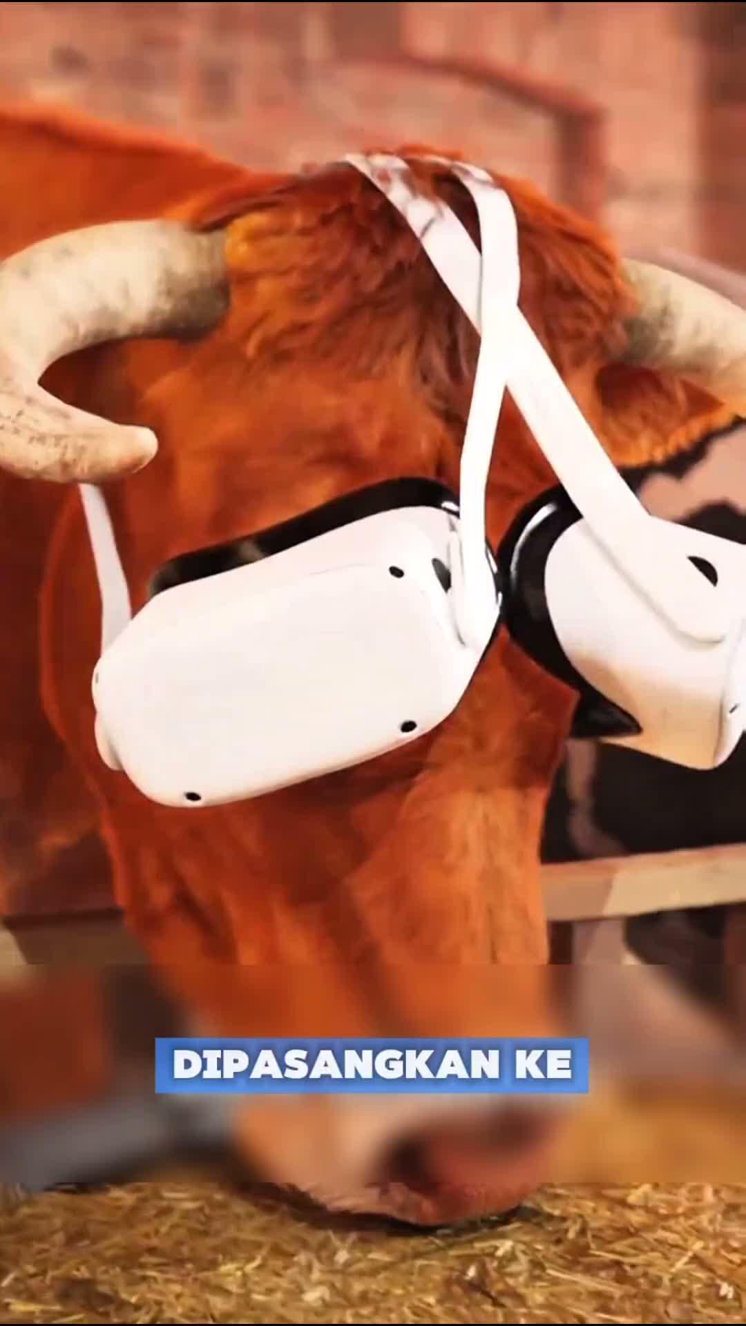 Sapi dipasangi VR biar bisa makan banyak  #fyp  #fypシ゚viral 