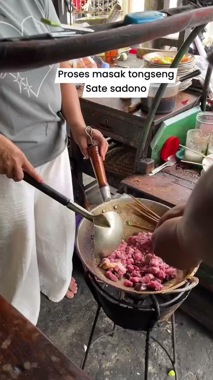 Proses masak tongseng sate