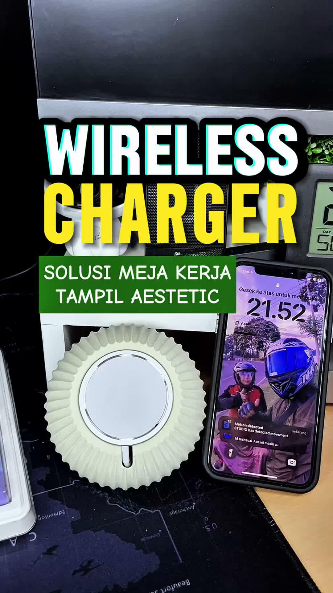 Solusi meja kerja tampil aestetic, pakai MagSafe docking station motif labu. Saatnya beralih ke wireless charger dengan harganya yang terjan