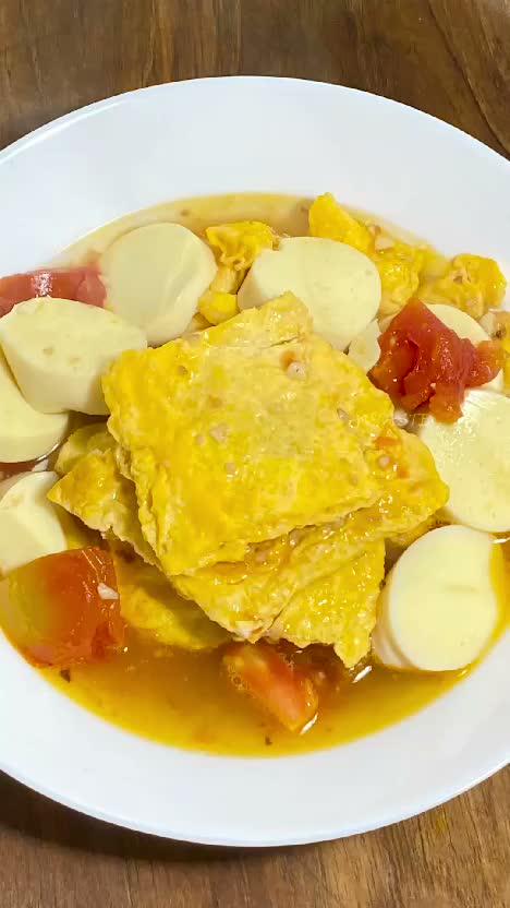 Tumis Tofu Telur Dadar Saus Tiram 😍