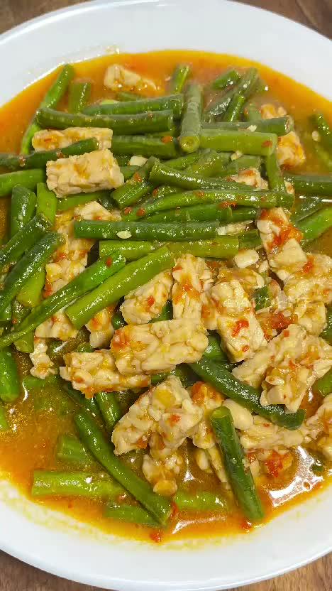 Tumis Kacang Panjang Tempe 😍😍