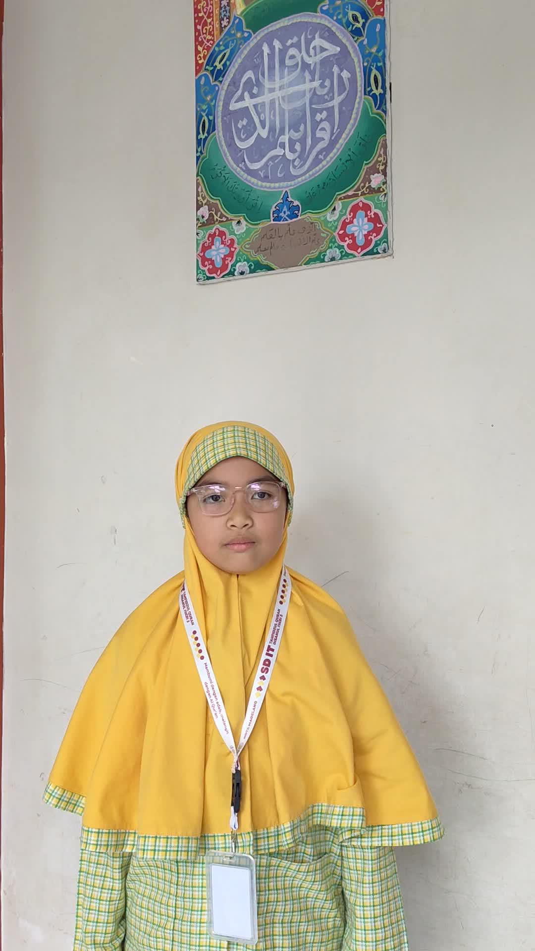 HAFIZ2027 AISYAH FILZA ALTHAFUNNISA' MAGELANG 10 TAHUN Juz 30,1,2,3,4,5