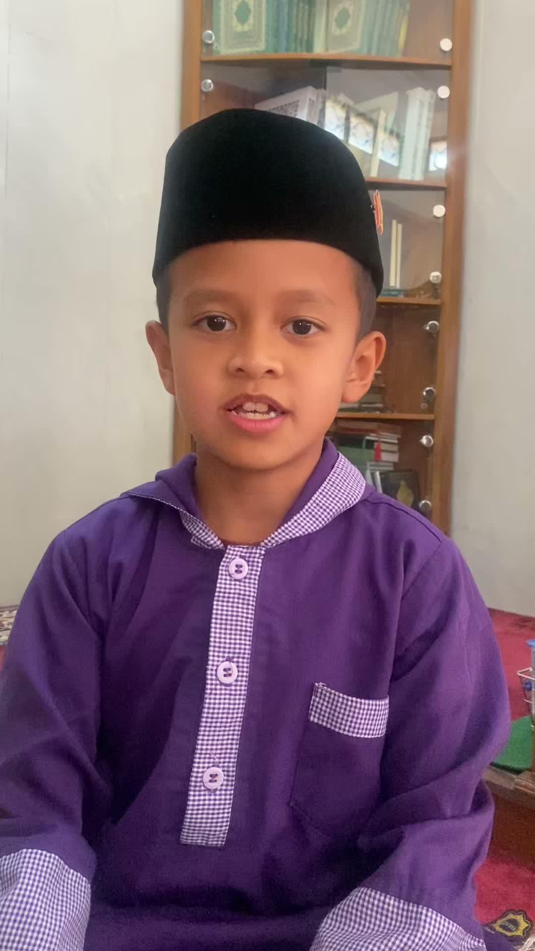 HAFIZ2027 SULTAN UMAR AZHAR, BEKASI 9 tahun, jumlah HAFALAN 4 JUZ 