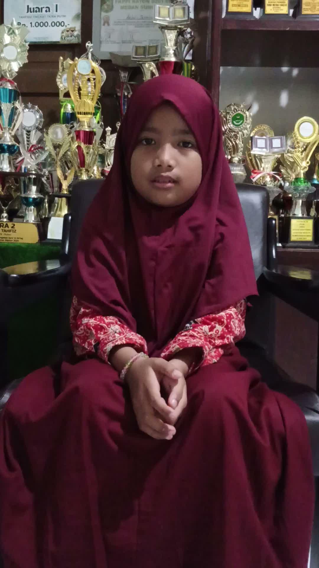 Hafiz2027  Mafaza Azura Nuha Kota Medan 8tahun 3 juz 